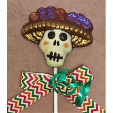 Girl Skull  CATRINA  with Hat - Lolly